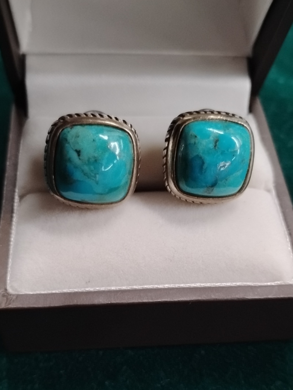 Turquoise And Silver Earrings